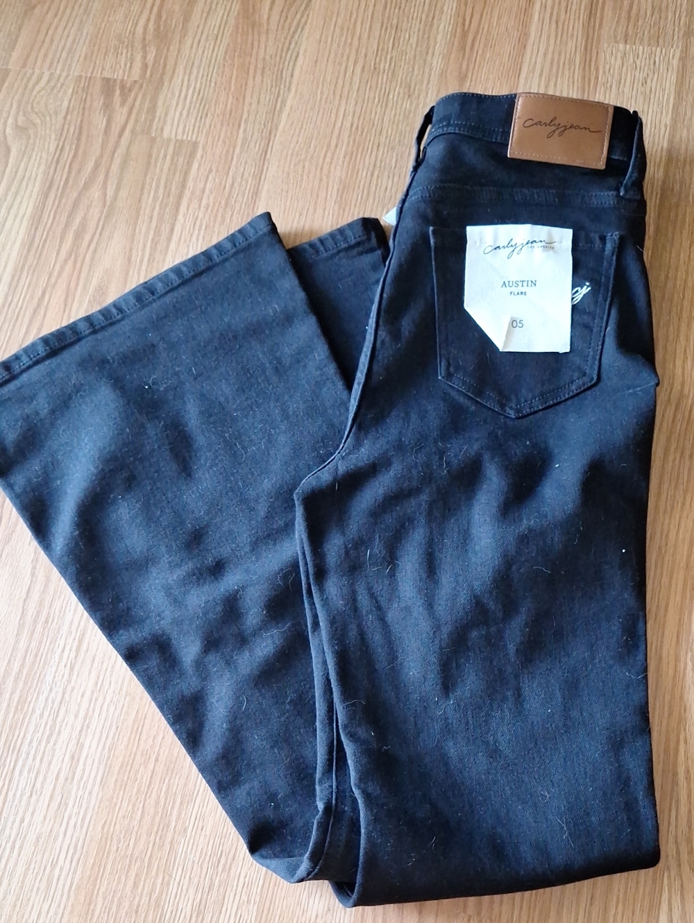 Carly Jean Los Angeles Black Bootcut Jeans - Austin Flare